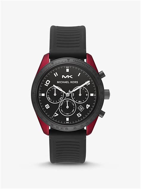 michael kors oversized keaton|Oversized Keaton Coated Stainless Steel and Silicone Watch.